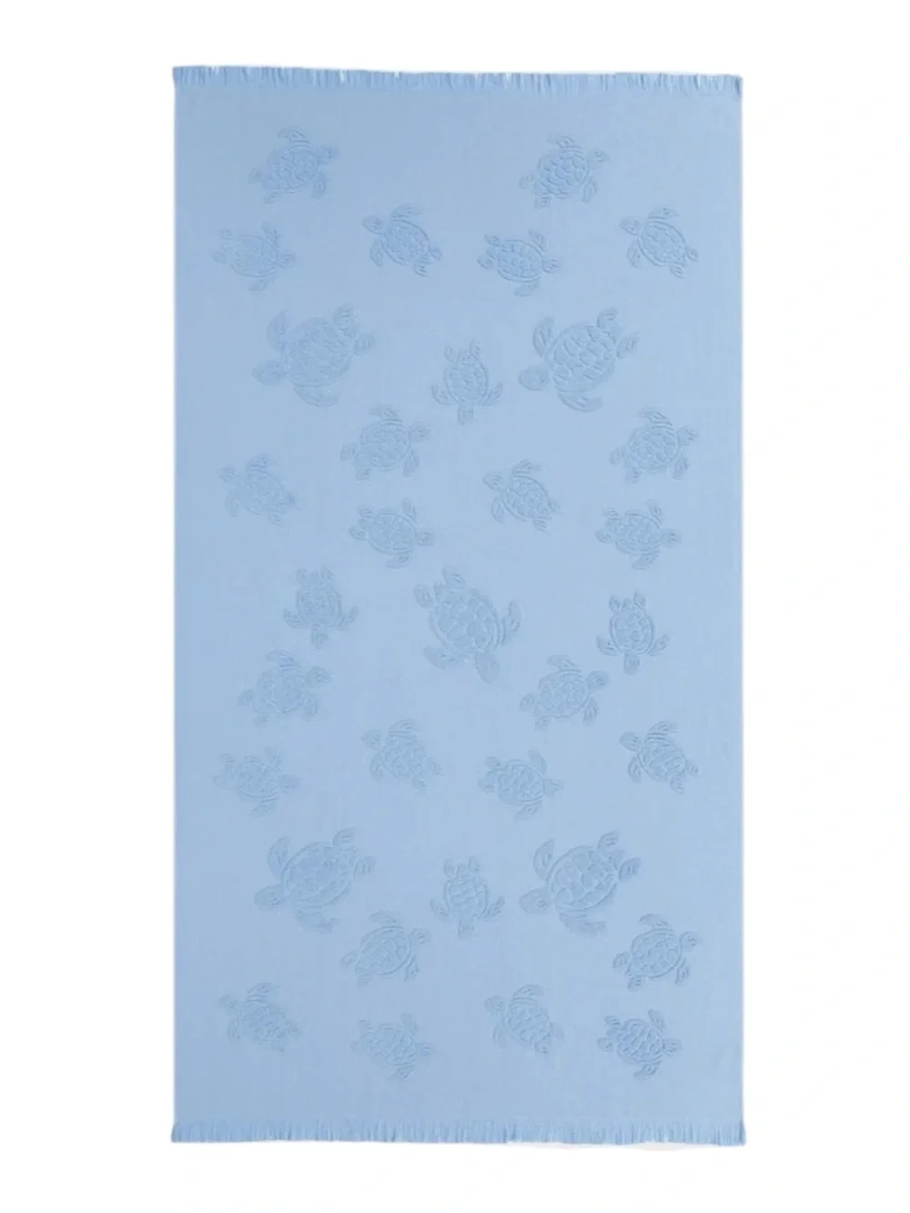 NEW VILEBREQUIN Light Blue Jacquard Turtle Cotton Towel